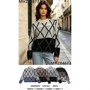 Sweter damski okrągły  S/M-M/L