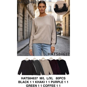 Sweter damski okrągły  M/L-L/XL