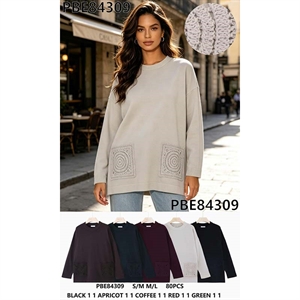 Sweter damski okrągły  S/M-M/L