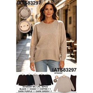 Sweter damski okrągły  M/L-L/XL