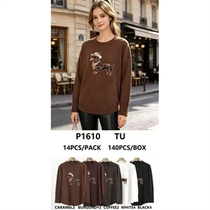 Sweter damski okrągły