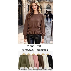 Sweter damski okrągły