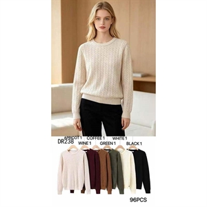 Sweter damski okrągły
