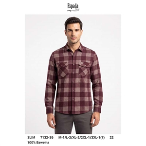 Koszula męska flanelowa cieńsza gramatura krój slim fit produkt Turecki  M-2XL