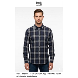 Koszula męska flanelowa cieńsza gramatura krój slim fit produkt Turecki  M-2XL