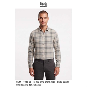 Koszula męska flanelowa cieńsza gramatura krój slim fit produkt Turecki  M-2XL