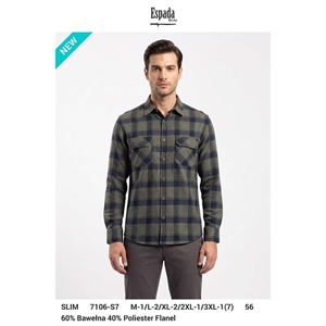 Koszula męska flanelowa cieńsza gramatura krój slim fit produkt Turecki  M-3XL