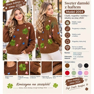 Sweter damski okrągły
