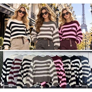 Sweter damski okrągły