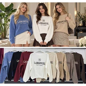 Sweter damski okrągły