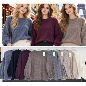 Sweter damski okrągły