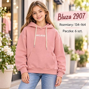 Bluza dziewczęca kangurka  134-164