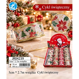 Świąteczna wstążka 5cmx2,7m