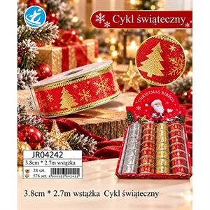 Świąteczna wstążka 8cmx2,7m