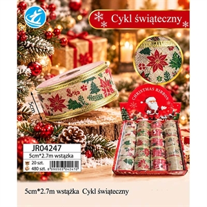 Świąteczna wstążka 5cmx2,7m