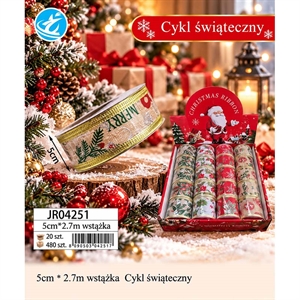 Świąteczna wstążka 5cmx2,7m