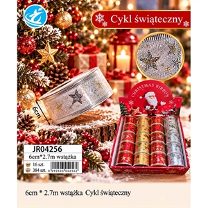 Świąteczna wstążka 6cmx2,7m