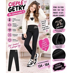 Legginsy ocieplane dziewczęcy  136-164cm