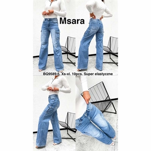 Jeansy szerokie nogawki M'sara  XS-XL