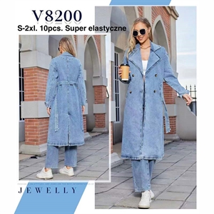 Płaszcz jeansowy damski  S-2XL