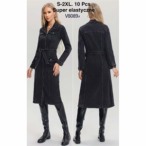 Kurtka długa jeansowa  S-2XL