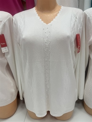 Sweter damski z dekoltem w serek L/XL 2XL/3XL