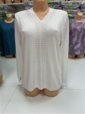 Sweter damski z dekoltem w serek L/XL 2XL/3XL