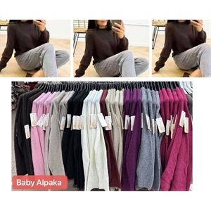 Sweter damski okrągły Baby alpaka
