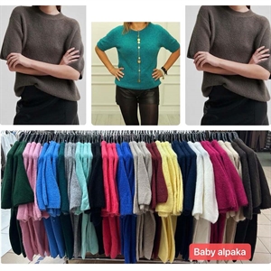 Sweter damski z krótkim rękawem Baby alpaka