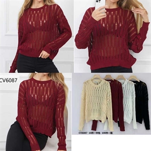 Sweter ażurowy damski