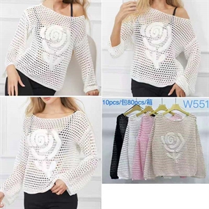 Sweter ażurowy damski