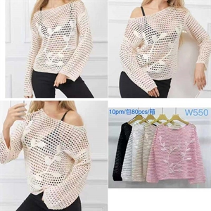 Sweter ażurowy damski