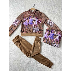 Komplet welurowy dziewczęcy (4-14)