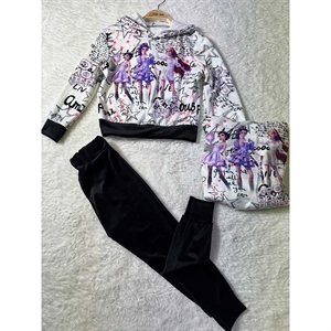 Komplet welurowy dziewczęcy (4-14)