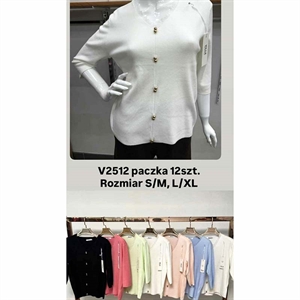 Sweter damski z dekoltem w serek  S/M-L/XL