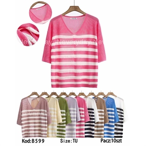 Sweter damski z krótkim rękawem