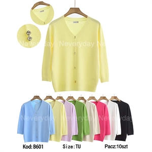 Sweter damski z dekoltem w serek