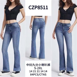 Jeansy dzwony damskie  S-2XL