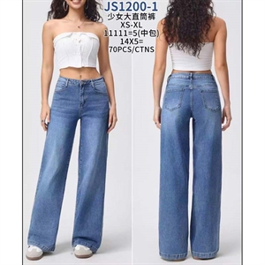 Jeansy szerokie nogawki  XS-XL