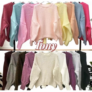 Sweter damski okrągły