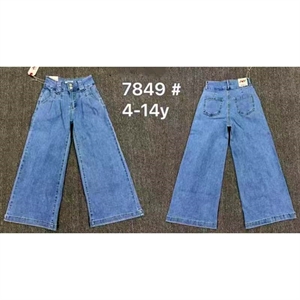 Jeansy szerokie nogawki  4-14 lat