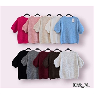 Sweter damski z krótkim rękawem