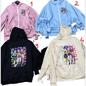 Bluza dziewczęca rozpinana na zamek z kapturem Masełko  4-14 lat