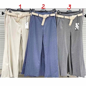 Spodnie szerokie nogawki z paskiem produkt Włoski  S-2XL