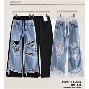 Jeansy szerokie nogawki dziewczęce (8-16)