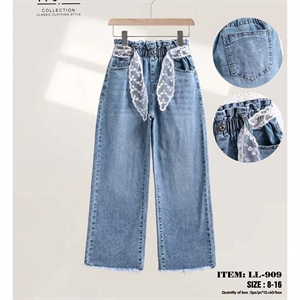 Jeansy szerokie nogawki dziewczęce (8-16)