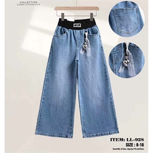 Jeansy szerokie nogawki dziewczęce (8-16)