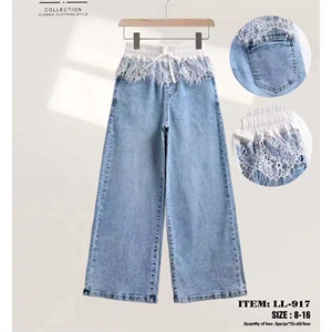 Jeansy szerokie nogawki dziewczęce (8-16)