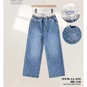 Jeansy szerokie nogawki dziewczęce (8-16)