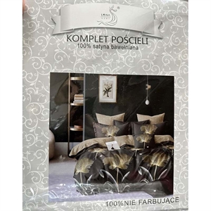 Komplet pościel 100% SATYNA BAWEŁNIANA, 100% NIE FARBUJĄCE - 4cz - 200cm x 220cm